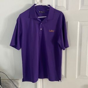 Men’s Medium/Large Purple LSU Polo Shirt